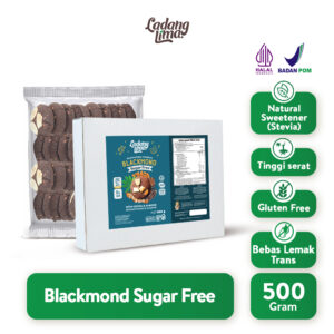 Blackmond Sugar Free 500gr - Cookies Snack Cokelat Almond Bebas Gula Gluten Free With Protein Ladang Lima